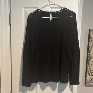 Elegant Black Lace Women's Top. Karl Lagerfeld